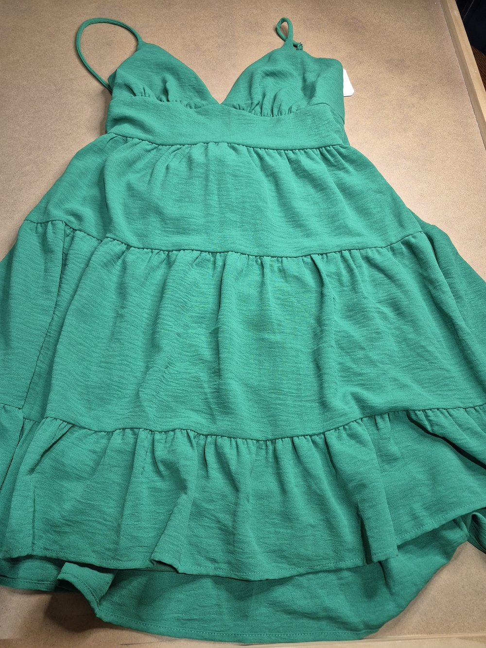 Altar'd State Emerald Green Tiered Mini Dress 4117/5